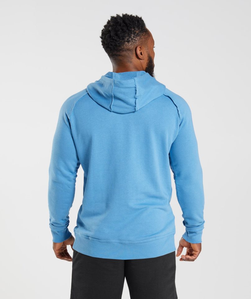 Men's Gymshark Legacy Hoodie Blue | CA 586N31